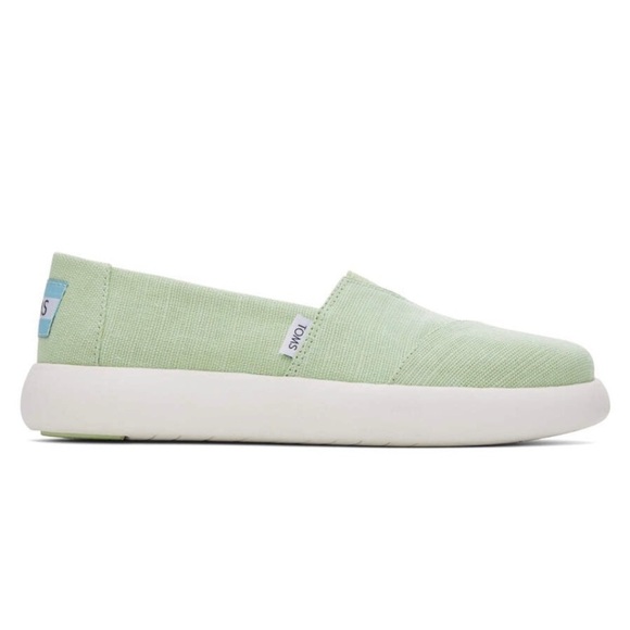 NEW IN BOX Toms Alpargata Mallow Pistachio Green Heritage Canvas Slip On Shoes - Picture 2 of 7